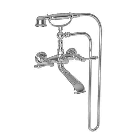 Newport Brass Exposed Tub and Hand Shower Set, Polished Chrome, Wall 850-4283/26
